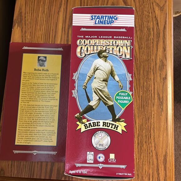 😊3/$30 Starting Lineup Cooperstown Collection Babe Ruth NIB Collectable item - Picture 5 of 9